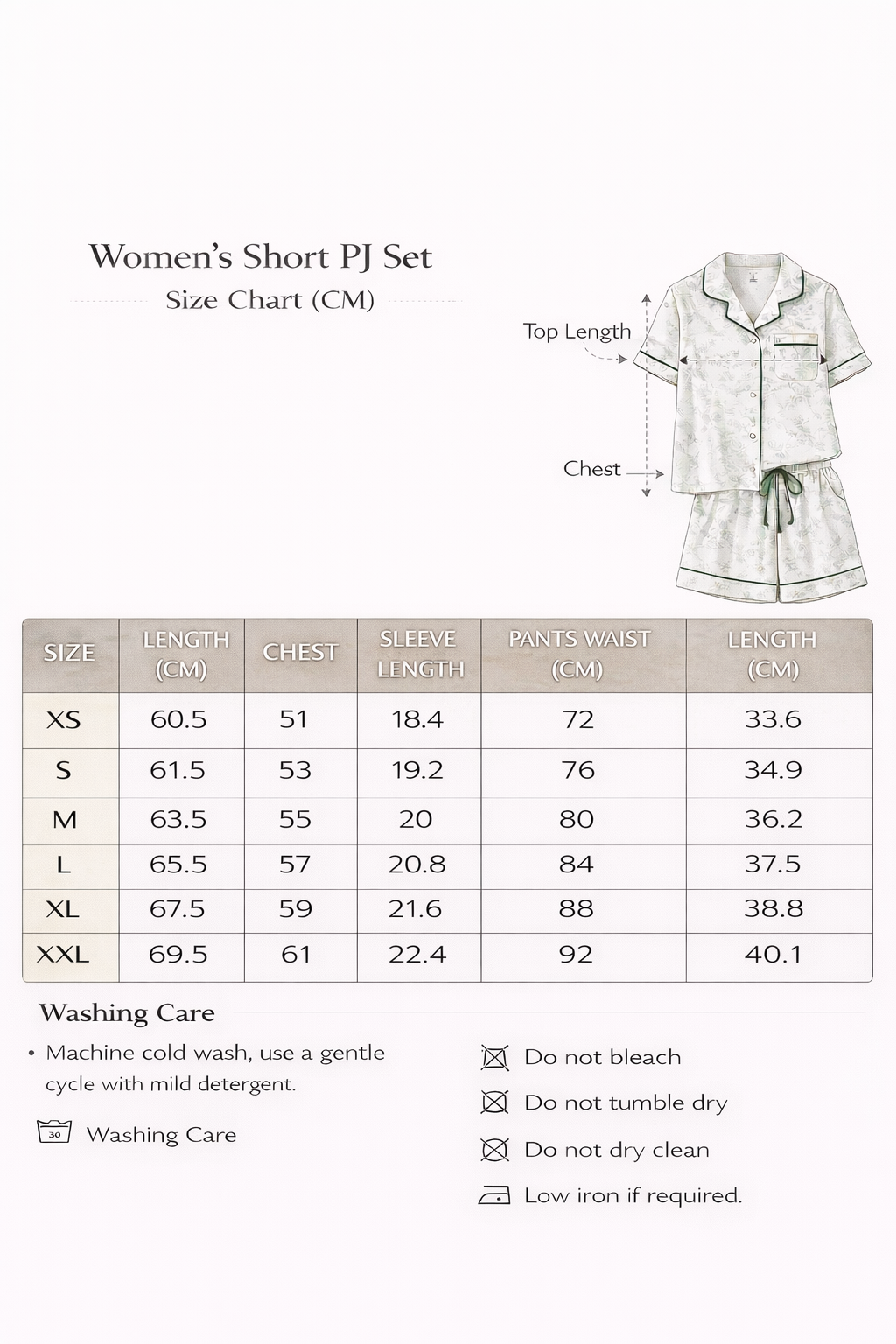 Safari Comfort Short Set – Sage Green Bamboo (S-XXL)