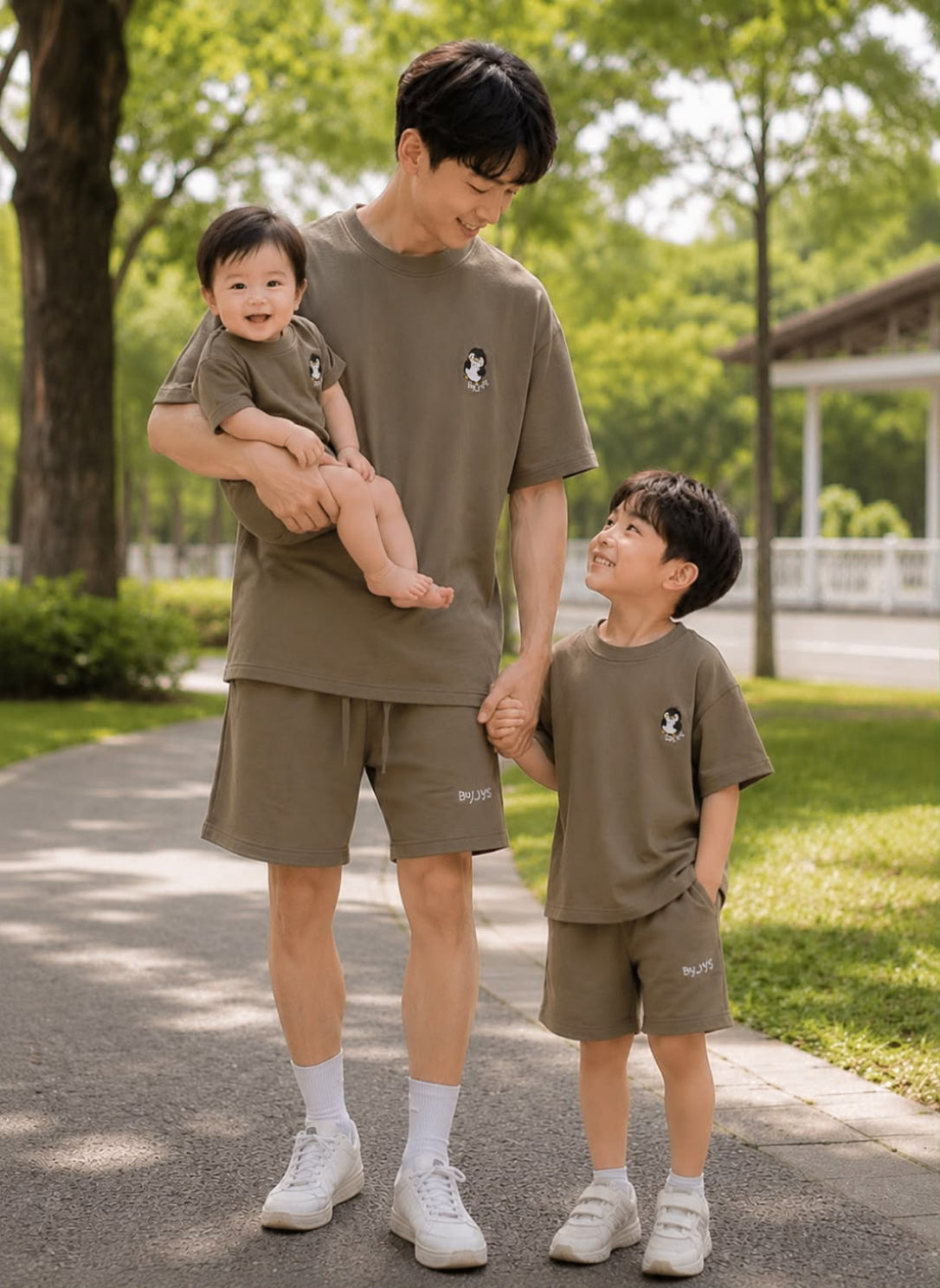 BY.JYS Signature Penguin Dreams Sleepsuit – Cocoa | Premium Cotton | 6–12M–18-24M
