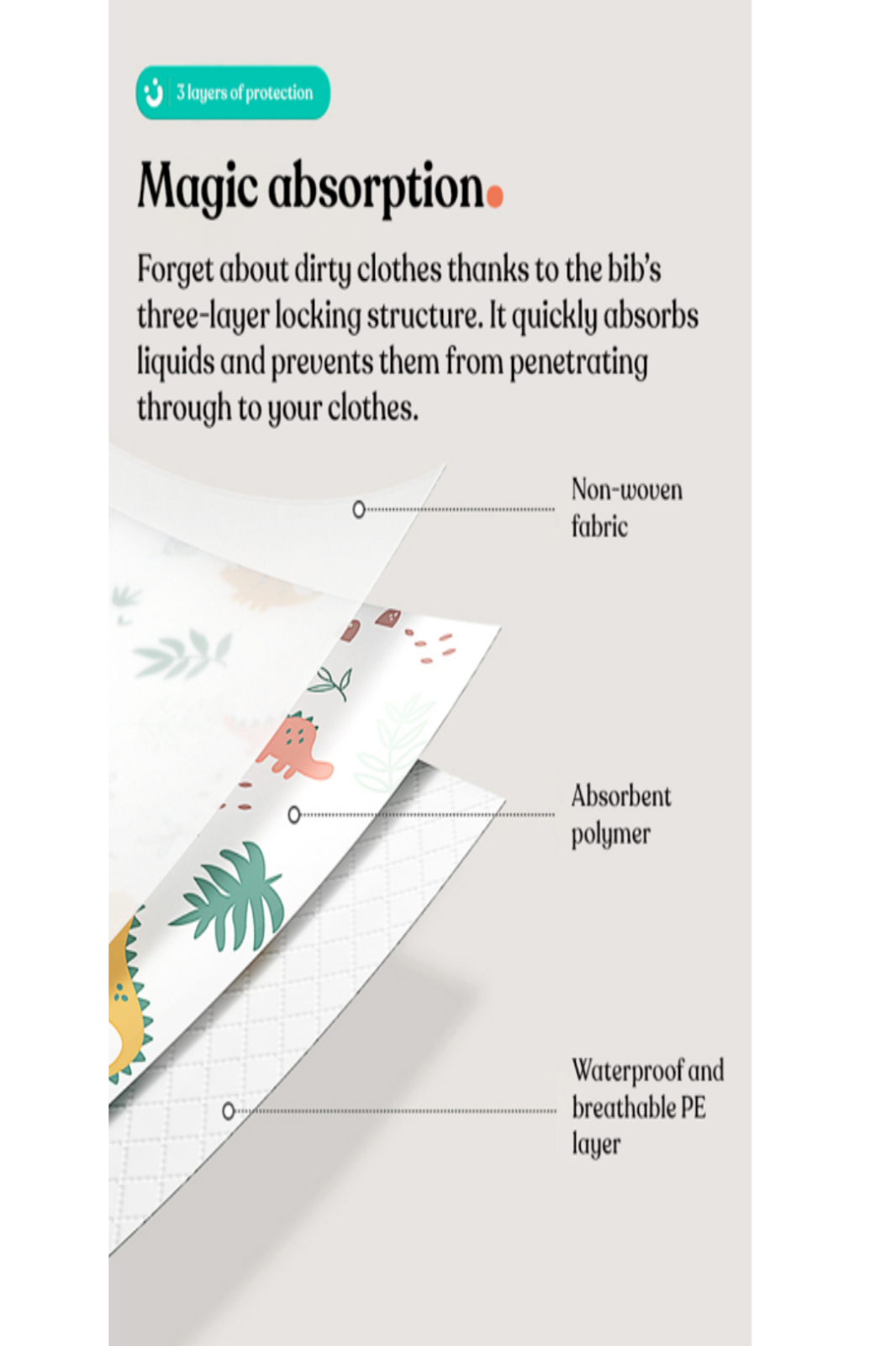 Infant Disposable/ Travel feeding bib waterproof. image 7