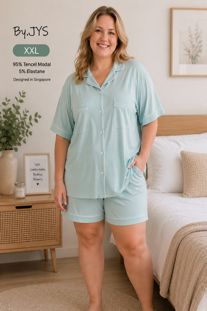 Sweet Dreams Sage Mist Short Set – Sage TENCEL™ (XXL-XXXL)