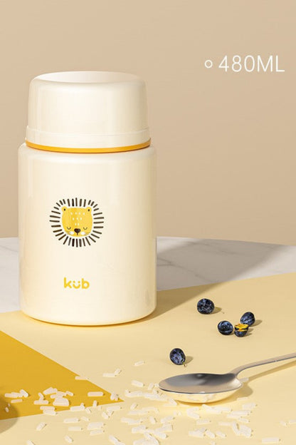 Kub 480ml 316 Stainless Steel Water Bottle Baby Porridge Seal Travel School Kids image 0