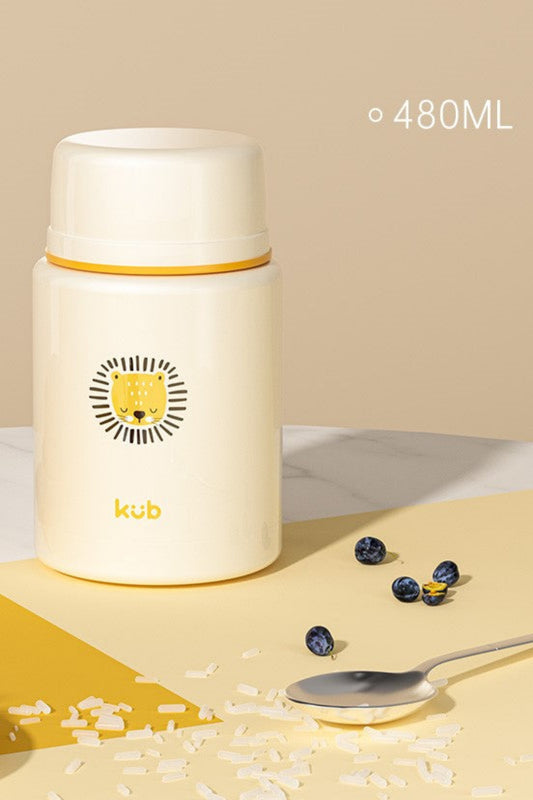 Kub 480ml 316 Stainless Steel Water Bottle Baby Porridge Seal Travel School Kids image 0