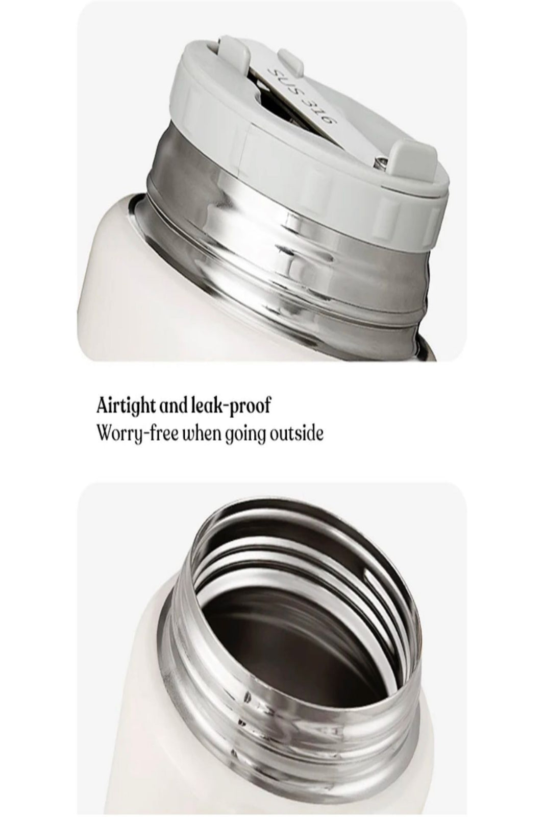 Kub 480ml 316 Stainless Steel Water Bottle Baby Porridge Seal Travel School Kids image 4