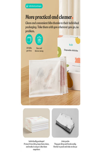 Infant Disposable/ Travel feeding bib waterproof. image 8