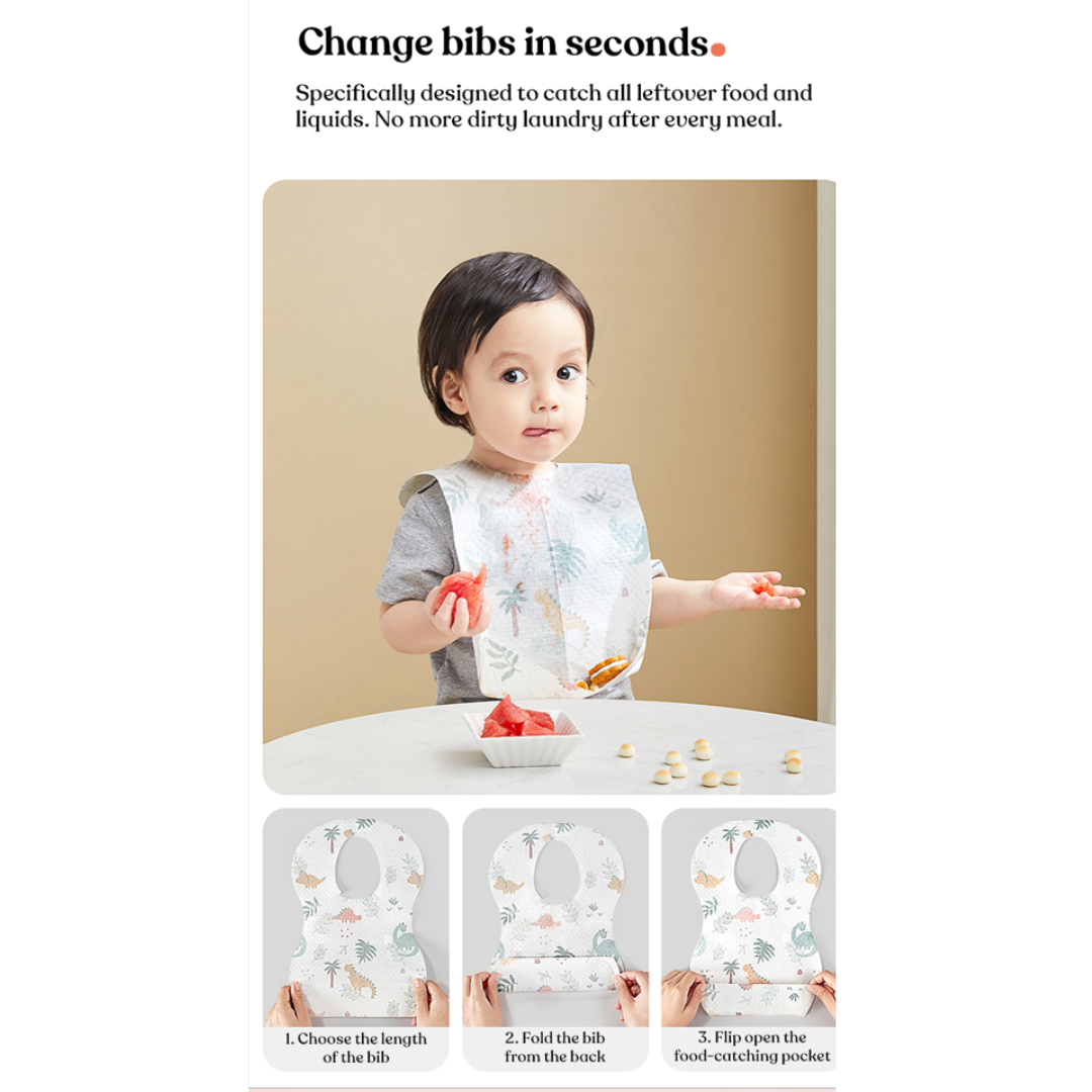 Infant Disposable/ Travel feeding bib waterproof. image 2