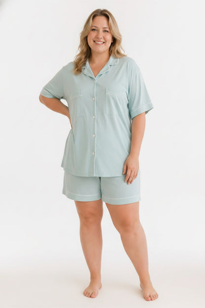 Sweet Dreams Sage Mist Short Set – Sage TENCEL™ (XXL-XXXL)