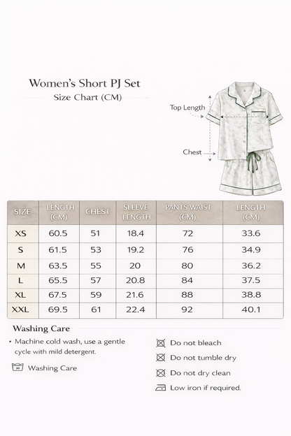 Safari Comfort Short Set – Sage Green Bamboo (S-XXL)