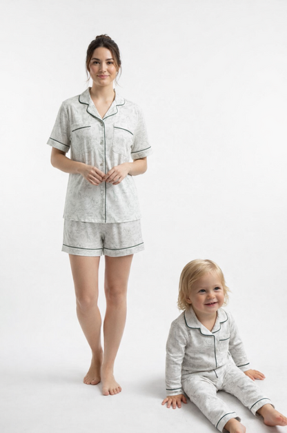 Safari Comfort Short Set – Sage Green Bamboo (S-XXL)