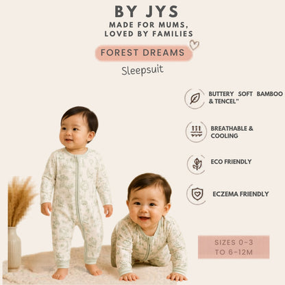 Forest Dreams Sleepsuit suit up 12 months (Bamboo)