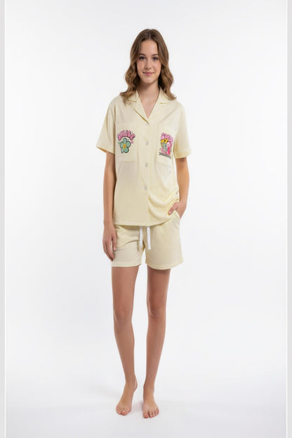Signature Sunny Smile Short Set – Buttercream TENCEL™