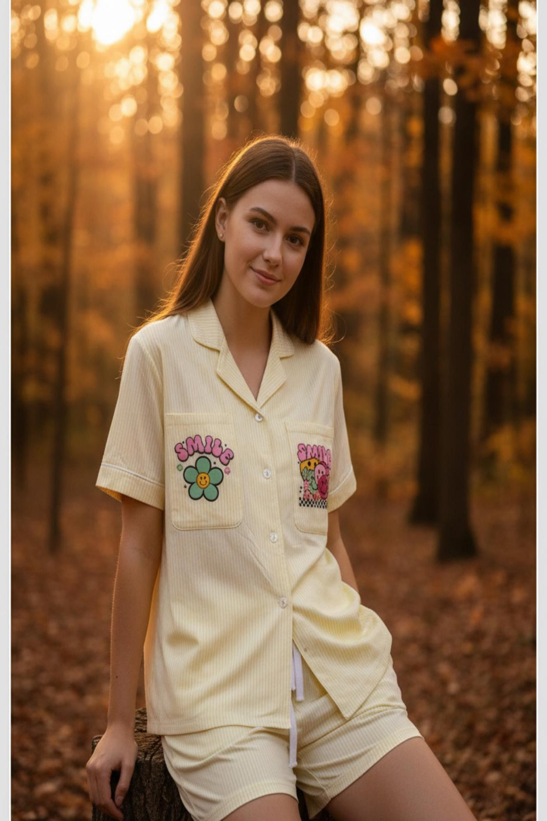 Signature Sunny Smile Short Set – Buttercream TENCEL™