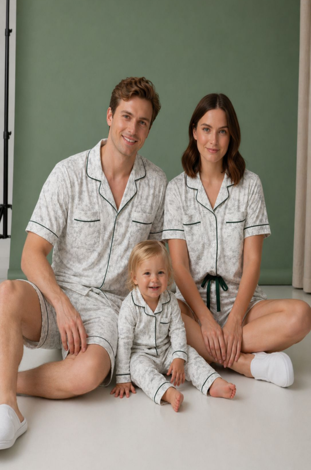 Signature Family - Serenity Safari Comfort Short Set – Sage Green BAMBOO