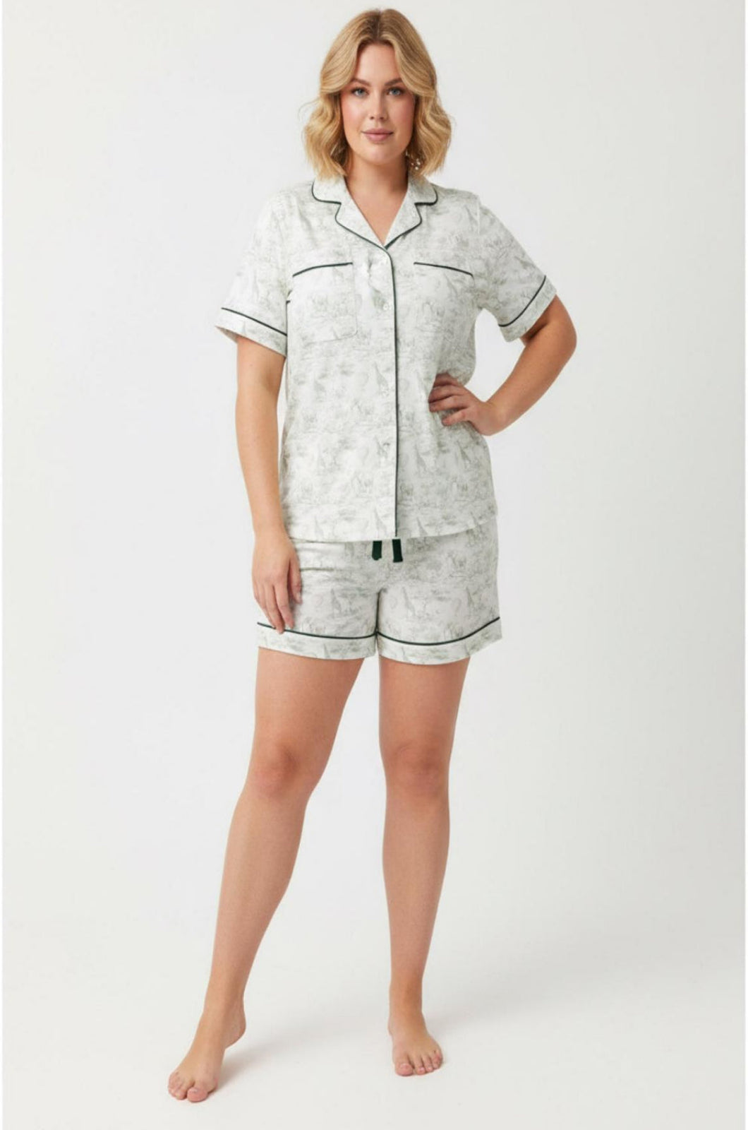 Safari Comfort Short Set – Sage Green Bamboo (S-XXL)