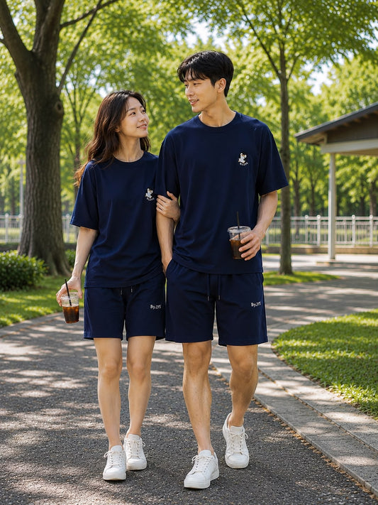 TENCEL™ Signature Couple Lounge Set - Midnight Navy