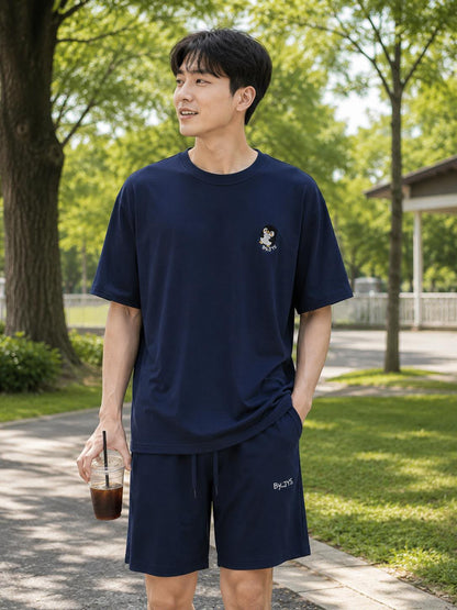 TENCEL™ Signature Couple Lounge Set - Midnight Navy