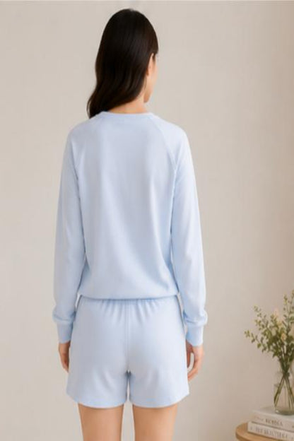 Powder Blue Premium Cotton Lounge Set