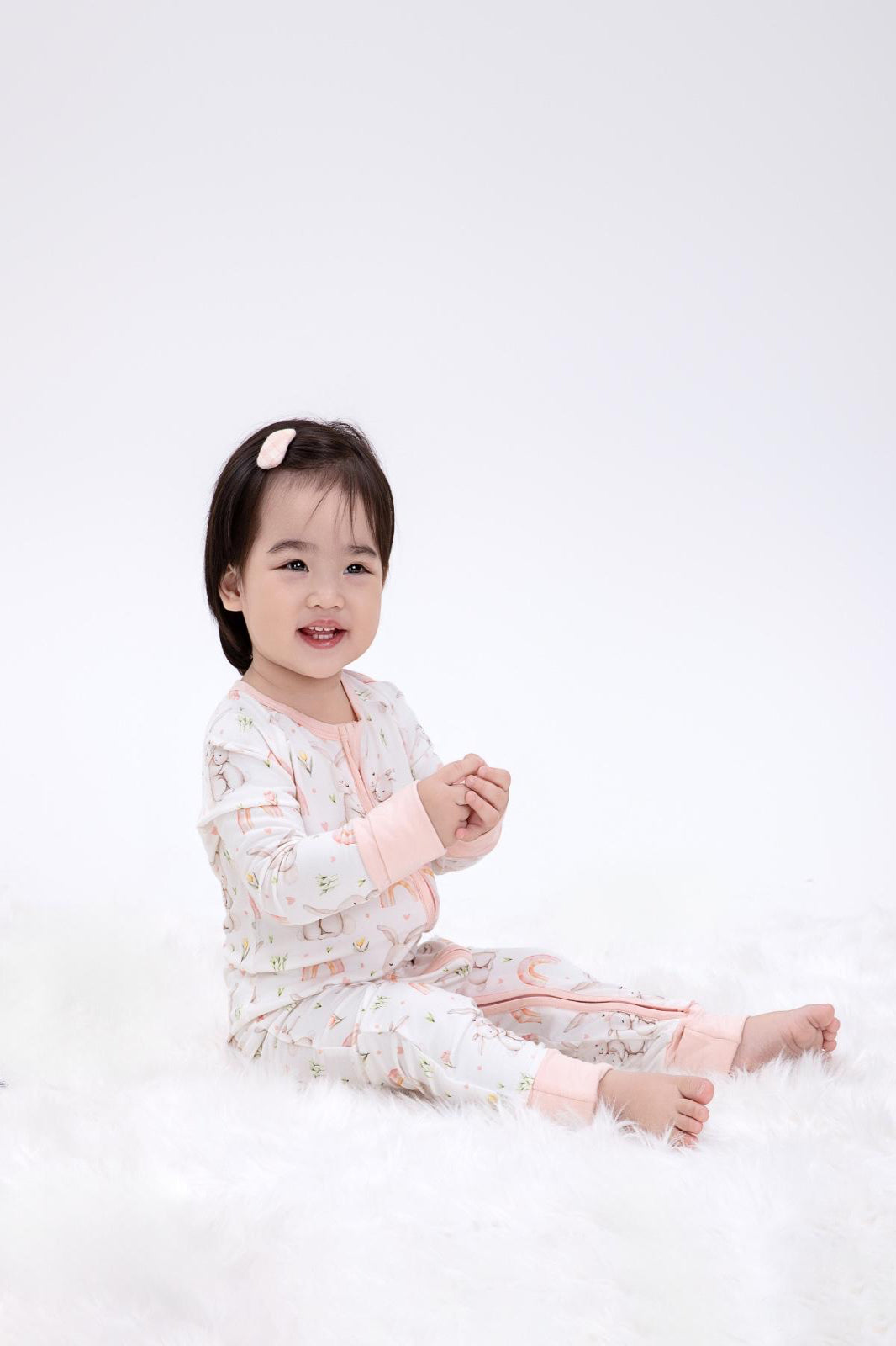 Snuggle Bunny Long Sleeve Double Zipper Sleepsuits