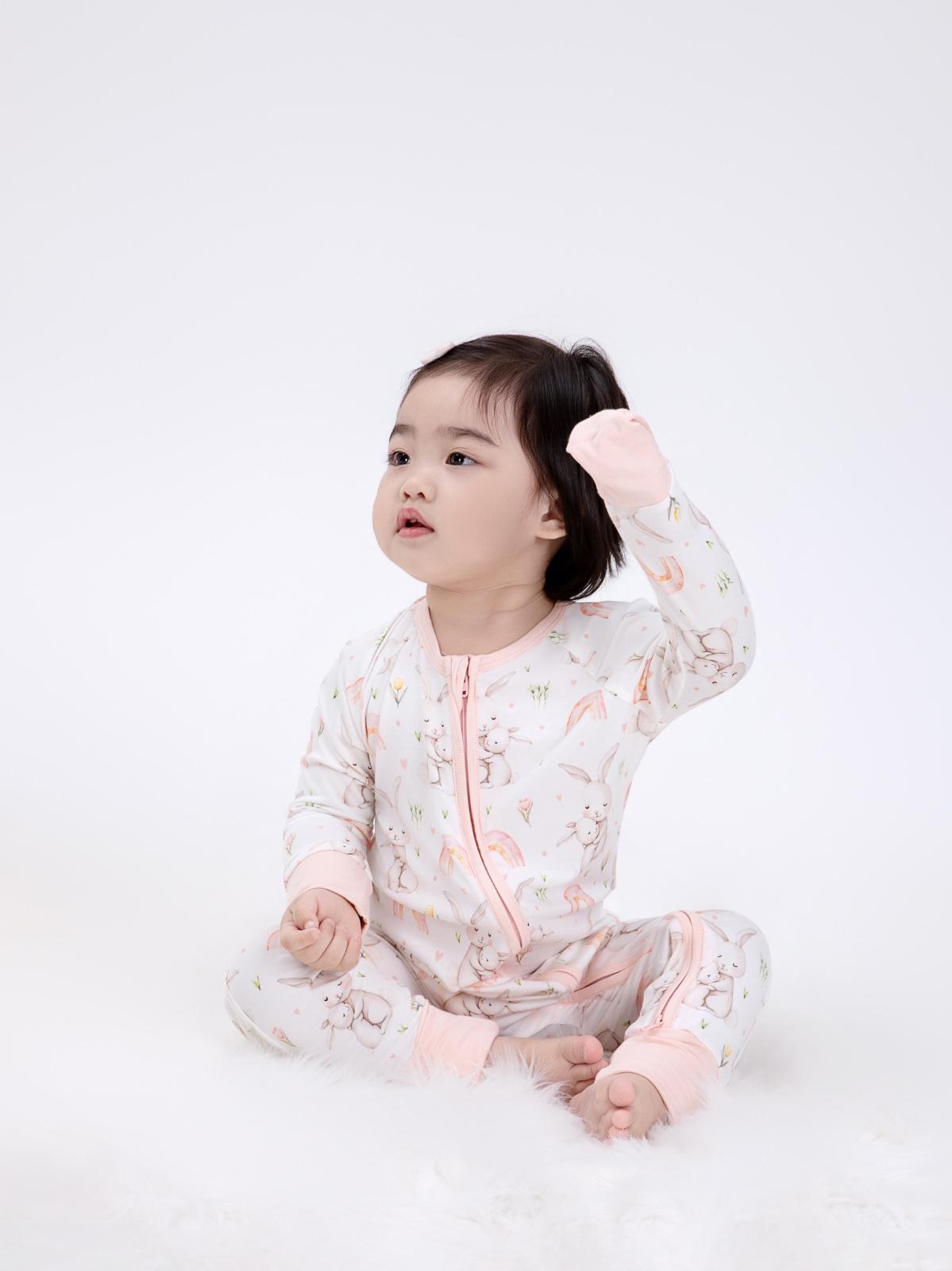 Snuggle Bunny Long Sleeve Double Zipper Sleepsuits