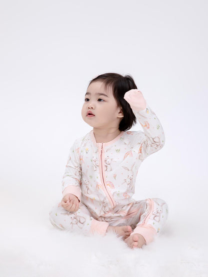 Snuggle Bunny Long Sleeve Double Zipper Sleepsuits