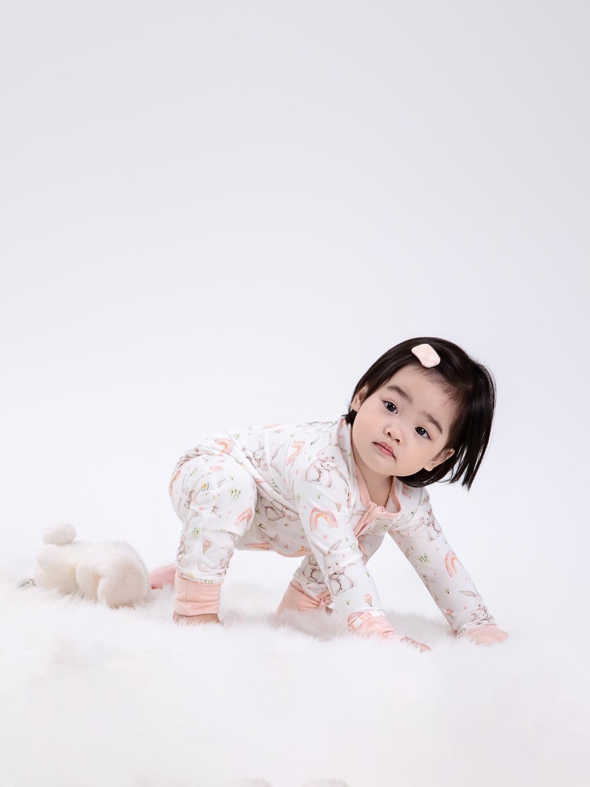 Snuggle Bunny Long Sleeve Double Zipper Sleepsuits