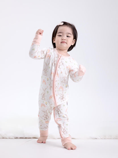 Snuggle Bunny Long Sleeve Double Zipper Sleepsuits