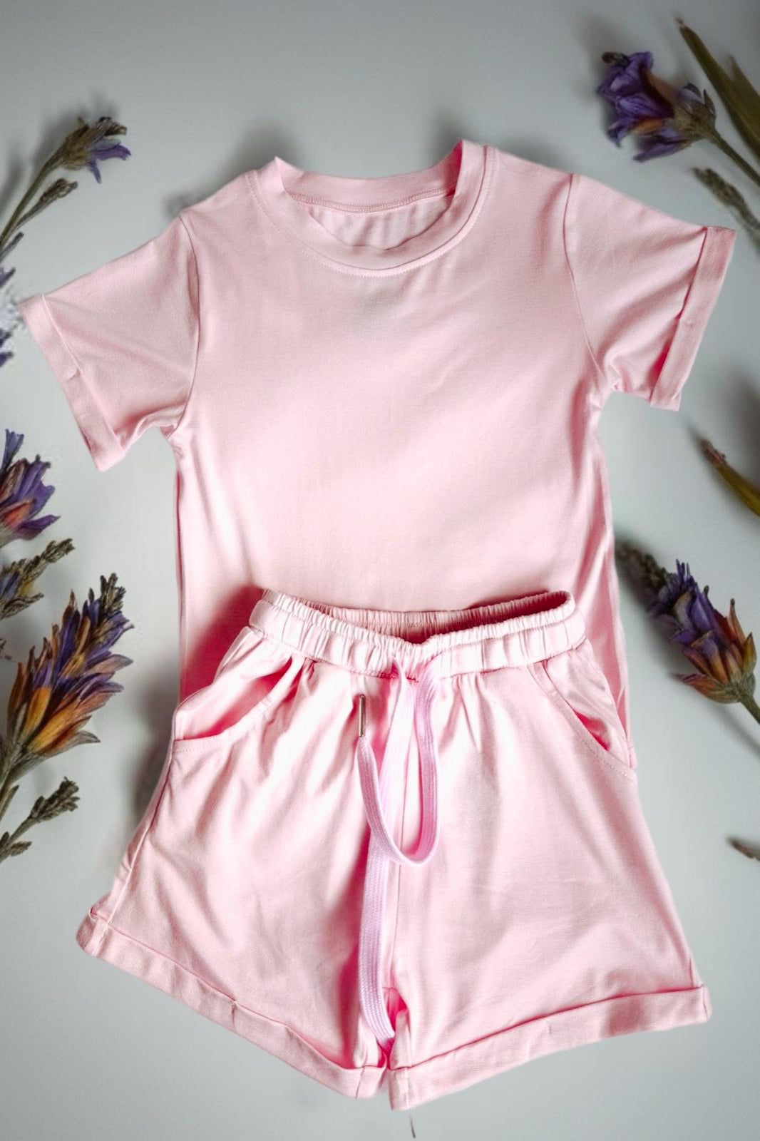 Signature Gentle Ease Short Set – Ballet Pink BAMBOO