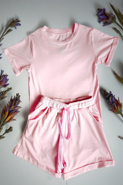 Signature Gentle Ease Short Set – Ballet Pink BAMBOO