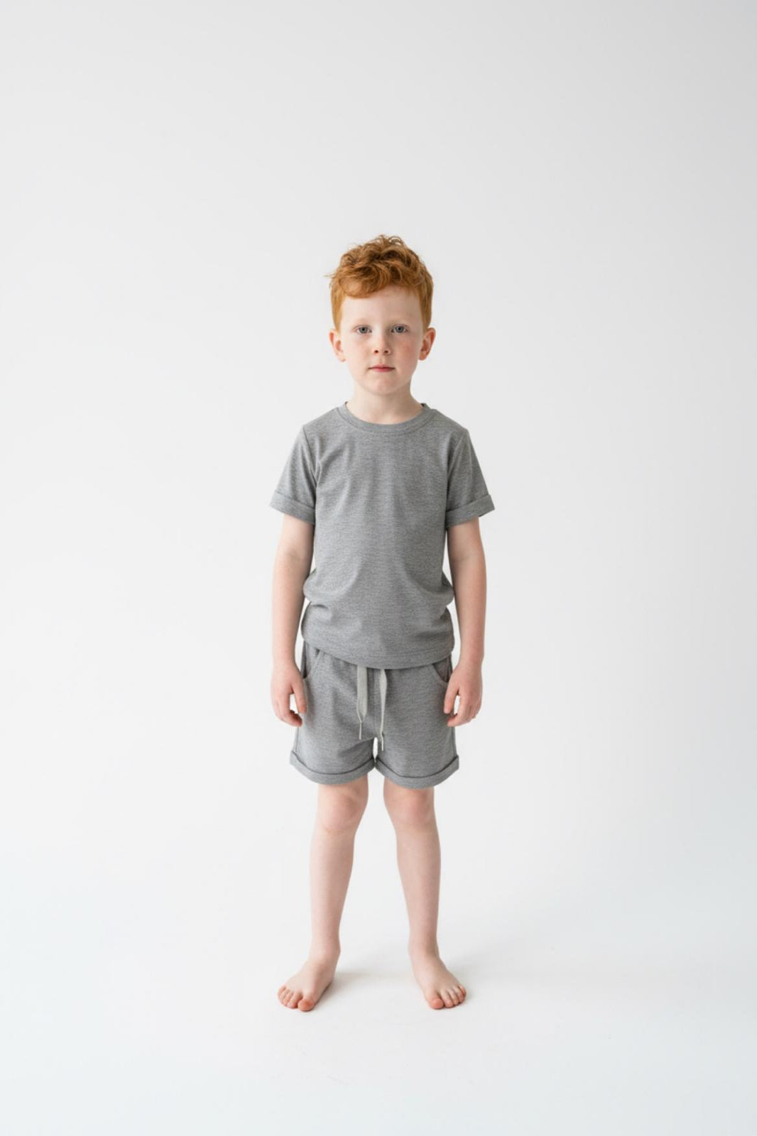 Signature Gentle Ease Short Set – Ash Grey BAMBOO