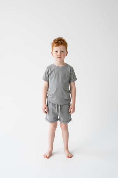 Signature Gentle Ease Short Set – Ash Grey BAMBOO