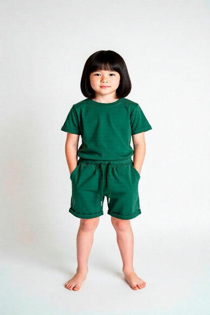 Signature Gentle Ease Short Set – Emerald Green BAMBOO