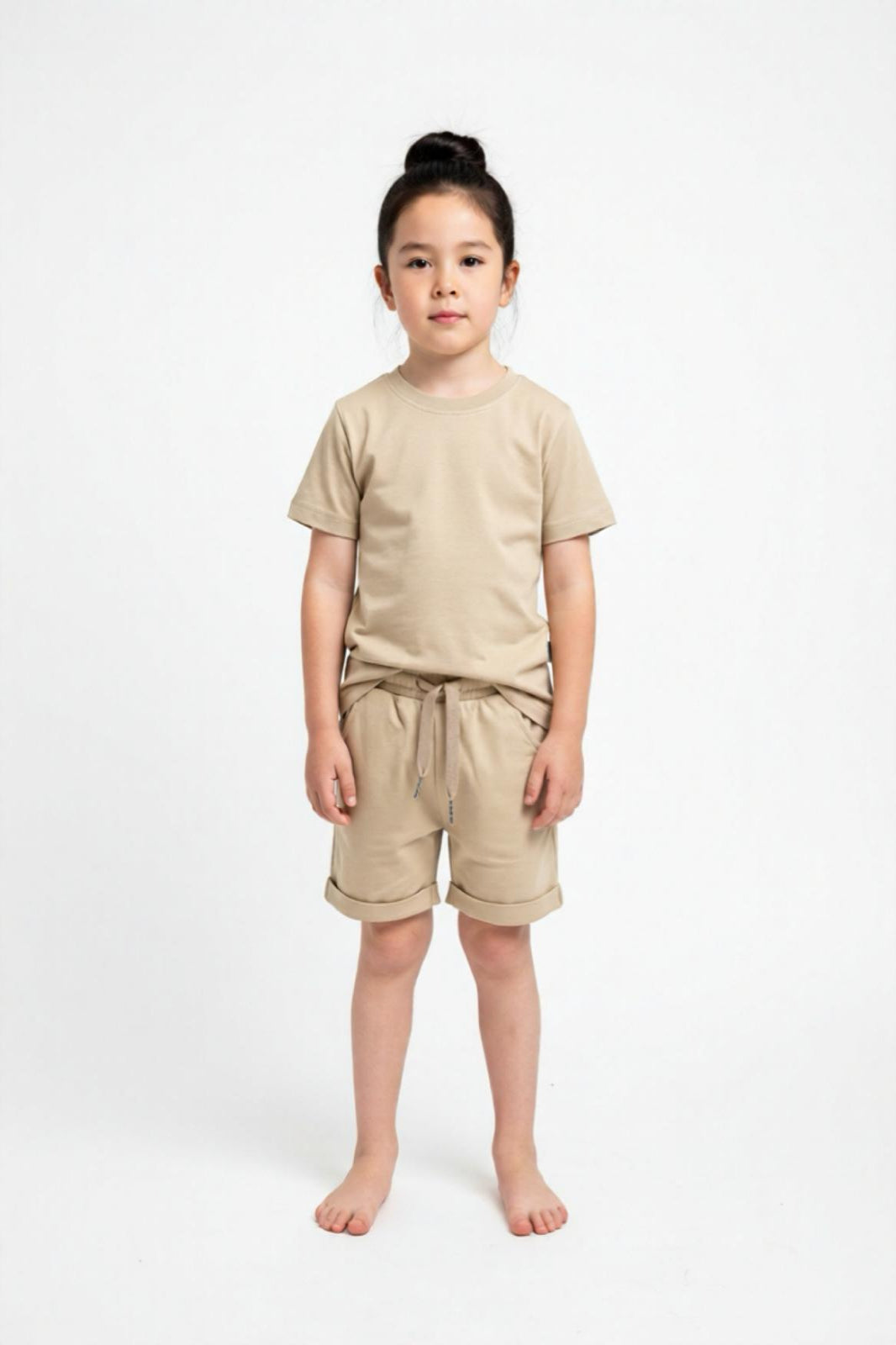 Signature Gentle Ease Short Set – Stone Beige BAMBOO