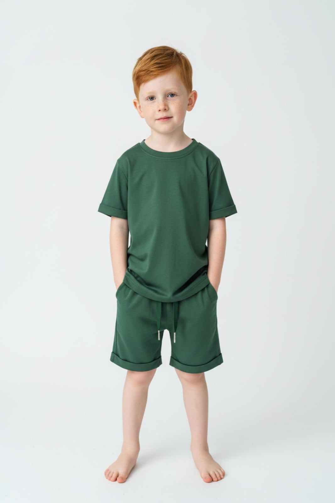 Signature Gentle Ease Short Set – Emerald Green BAMBOO