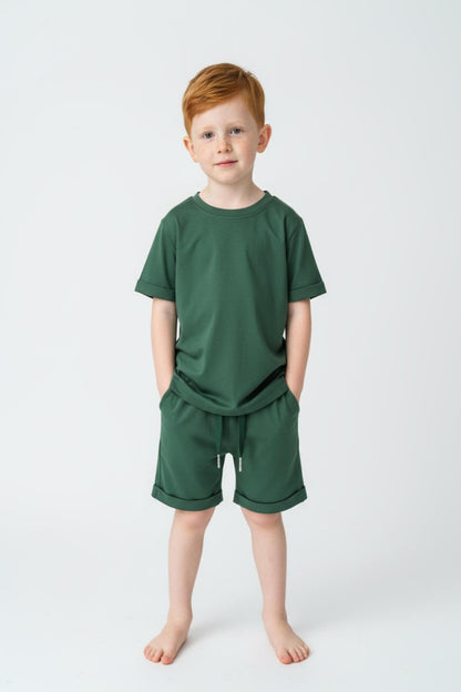 Signature Gentle Ease Short Set – Emerald Green BAMBOO