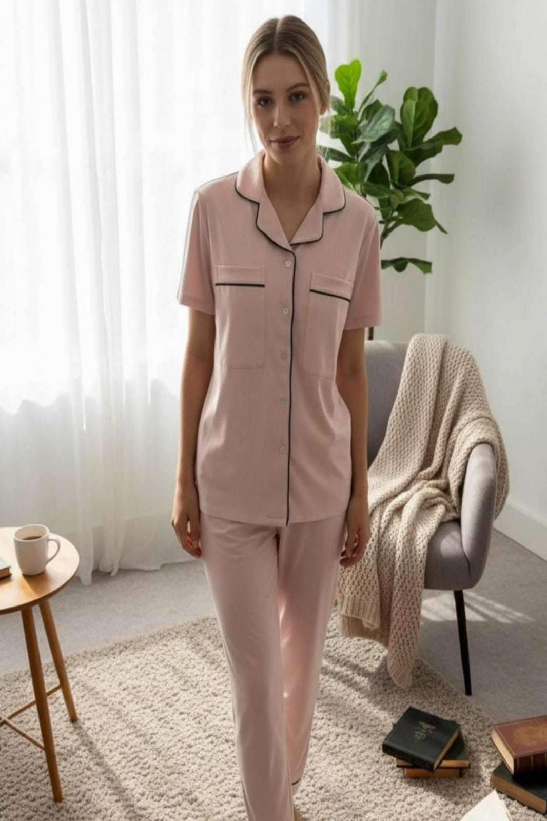Premium Pink TENCEL™ Cooling Pyjamas – Ultra-Soft Sleep Set for Mums