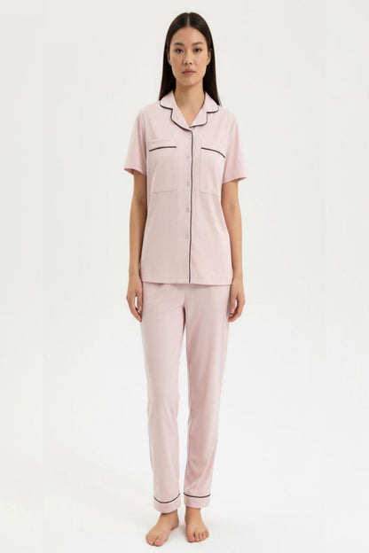 Premium Pink TENCEL™ Cooling Pyjamas – Ultra-Soft Sleep Set for Mums