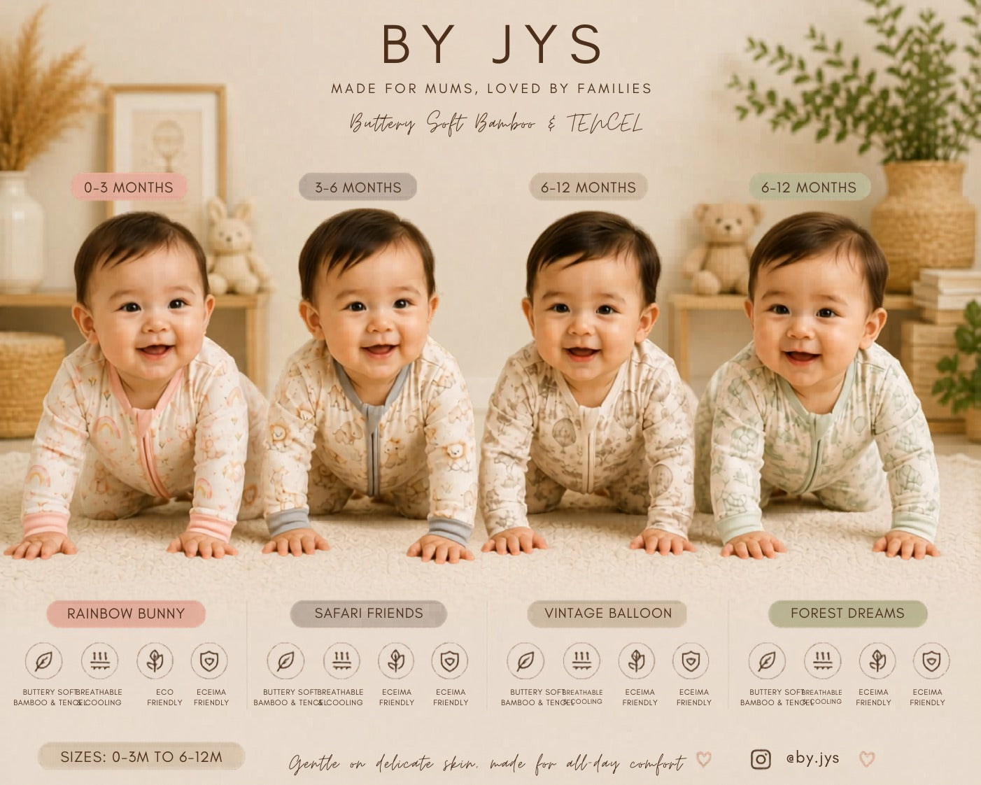 Forest Dreams Sleepsuit suit up 12 months (Bamboo)