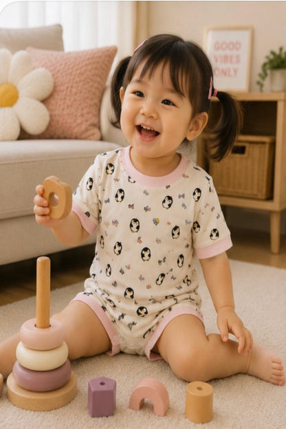 Penguin Garden Baby Romper - TENCEL™