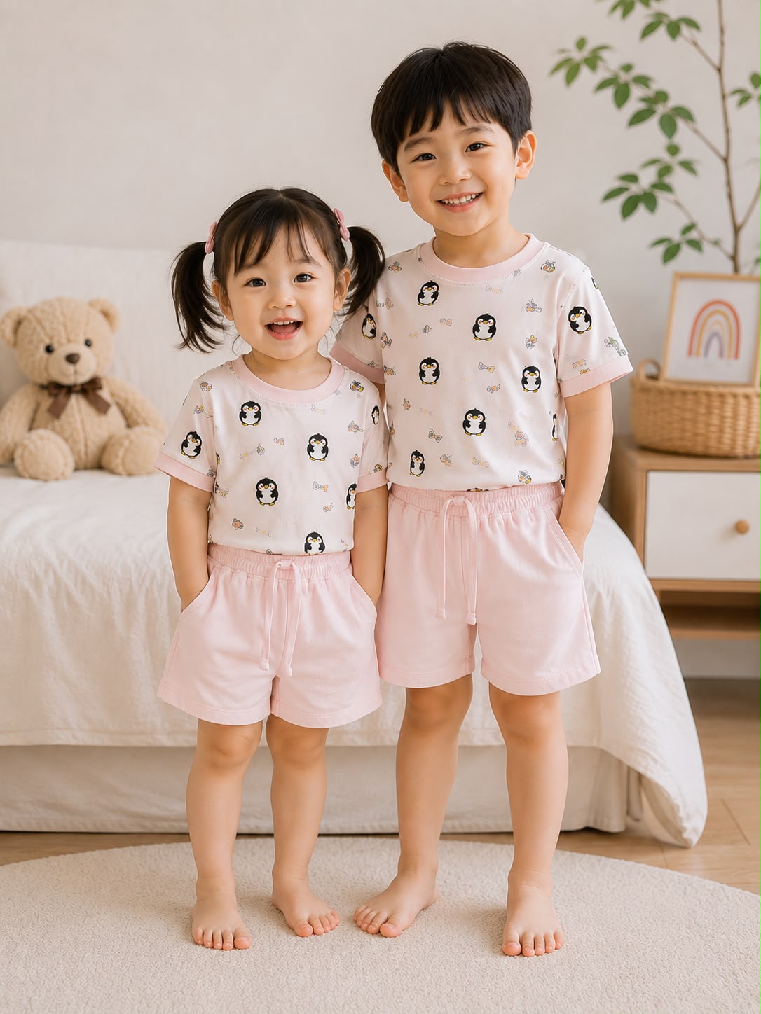 Penguin Garden Baby Lounge Set - TENCEL™