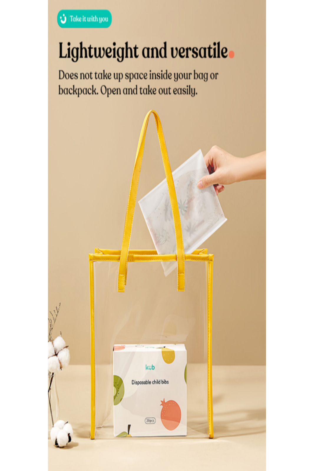 Infant Disposable/ Travel feeding bib waterproof. image 1